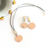 Void Heart Disc Stud Earrings