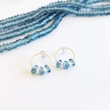 Transparent Glass Stud Earrings