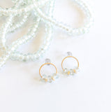 Transparent Glass Stud Earrings