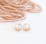 Transparent Glass Stud Earrings