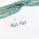 Transparent Glass Stud Earrings