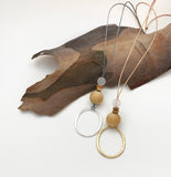 Large Hammered Ring Necklace