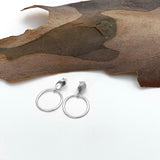 Hammered Ring Stud Earrings