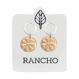 Hollow Circle Stud with Daisy Disc earring