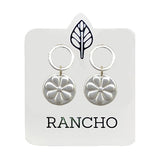 Hollow Circle Stud with Daisy Disc earring