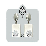 Quart Flower Stud earrings