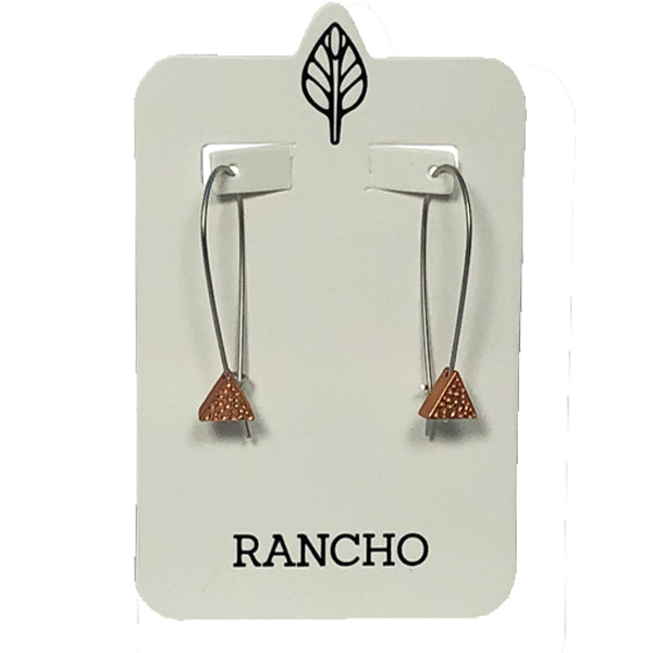 Long Hook Earring with Triangle Feature