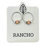 Circle Stud  and Square Bead Feature and Spacer Beads