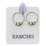 Circle Stud  and Square Bead Feature and Spacer Beads