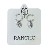 Small Circle Stud with Dimpled Oval Earring