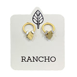 Small Circle Stud with Diamond Feature