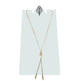 Hollow Oval Lariat Necklace