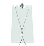 Hollow Oval Lariat Necklace