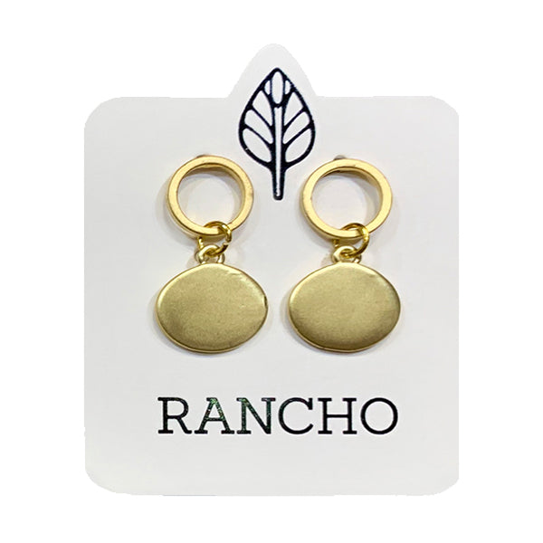 Small Circle Stud and Oval earring