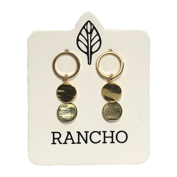 Small Circle Stud and Double Dot Earring