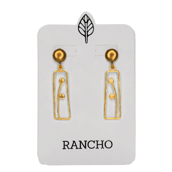 Two Bud Solid Stud Earrings