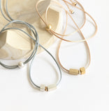 Block and Cube Necklace