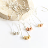 Triple Cube Chain Necklace