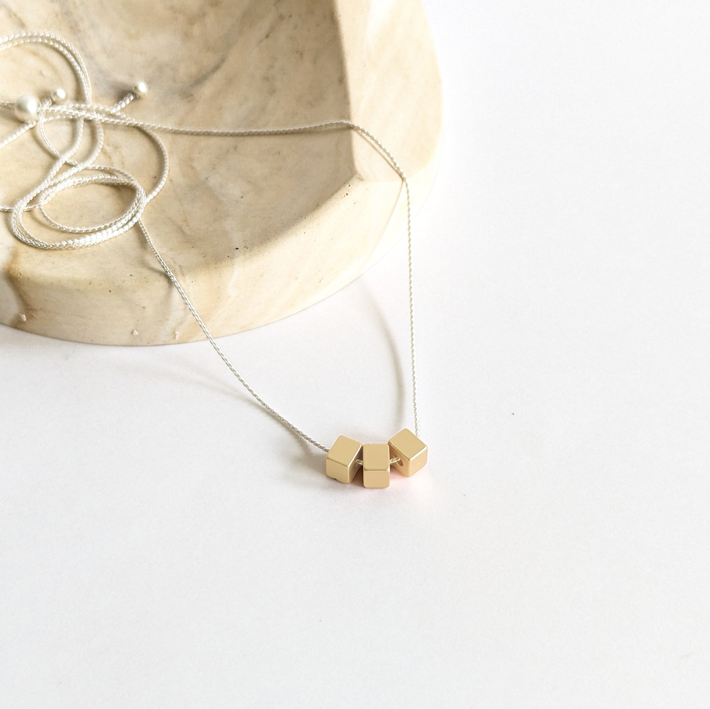 Triple Cube Chain Necklace