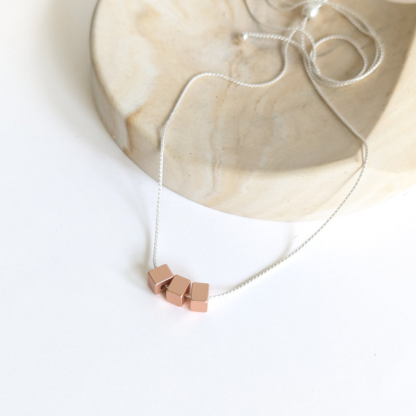 Triple Cube Chain Necklace