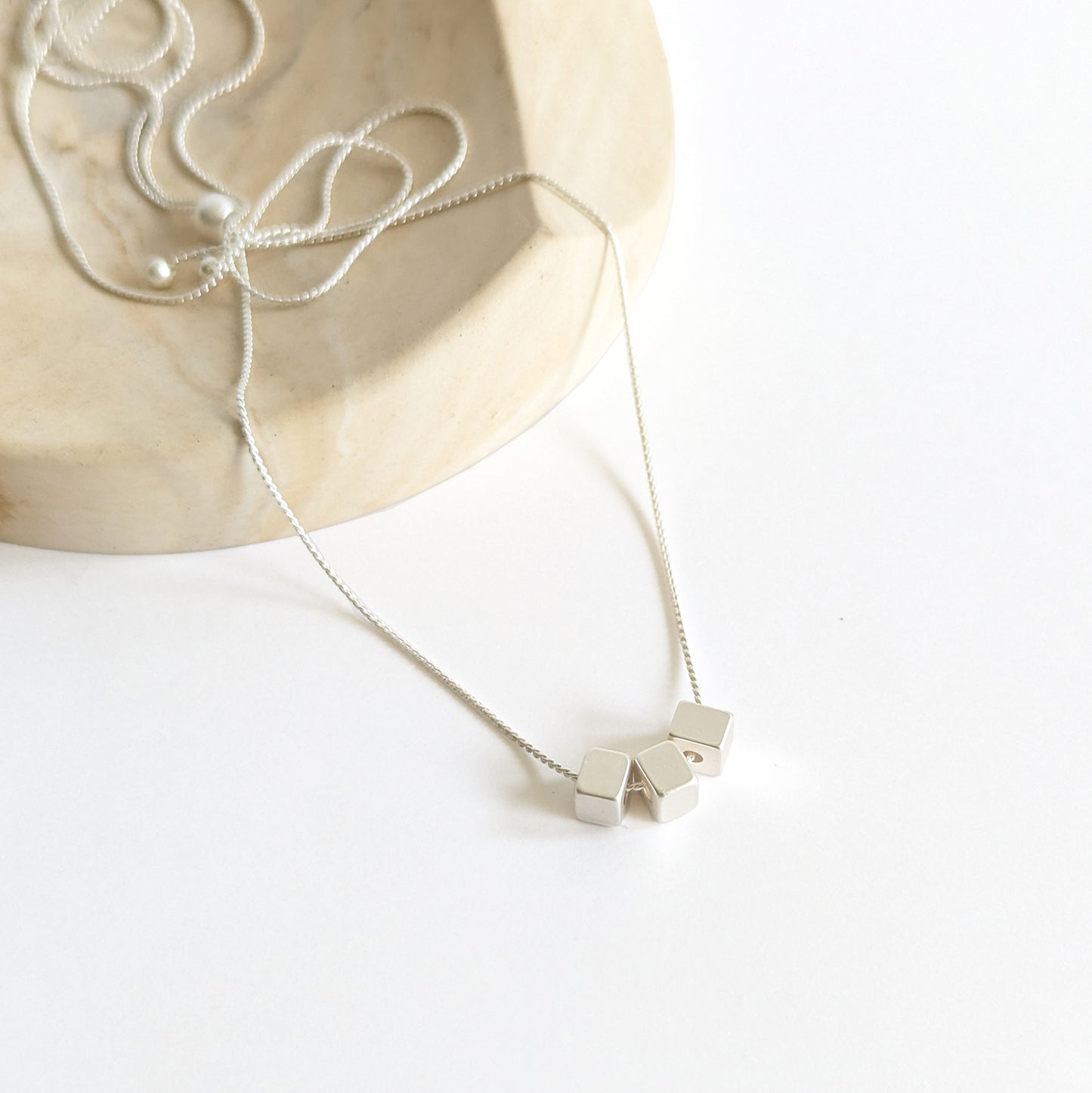 Triple Cube Chain Necklace
