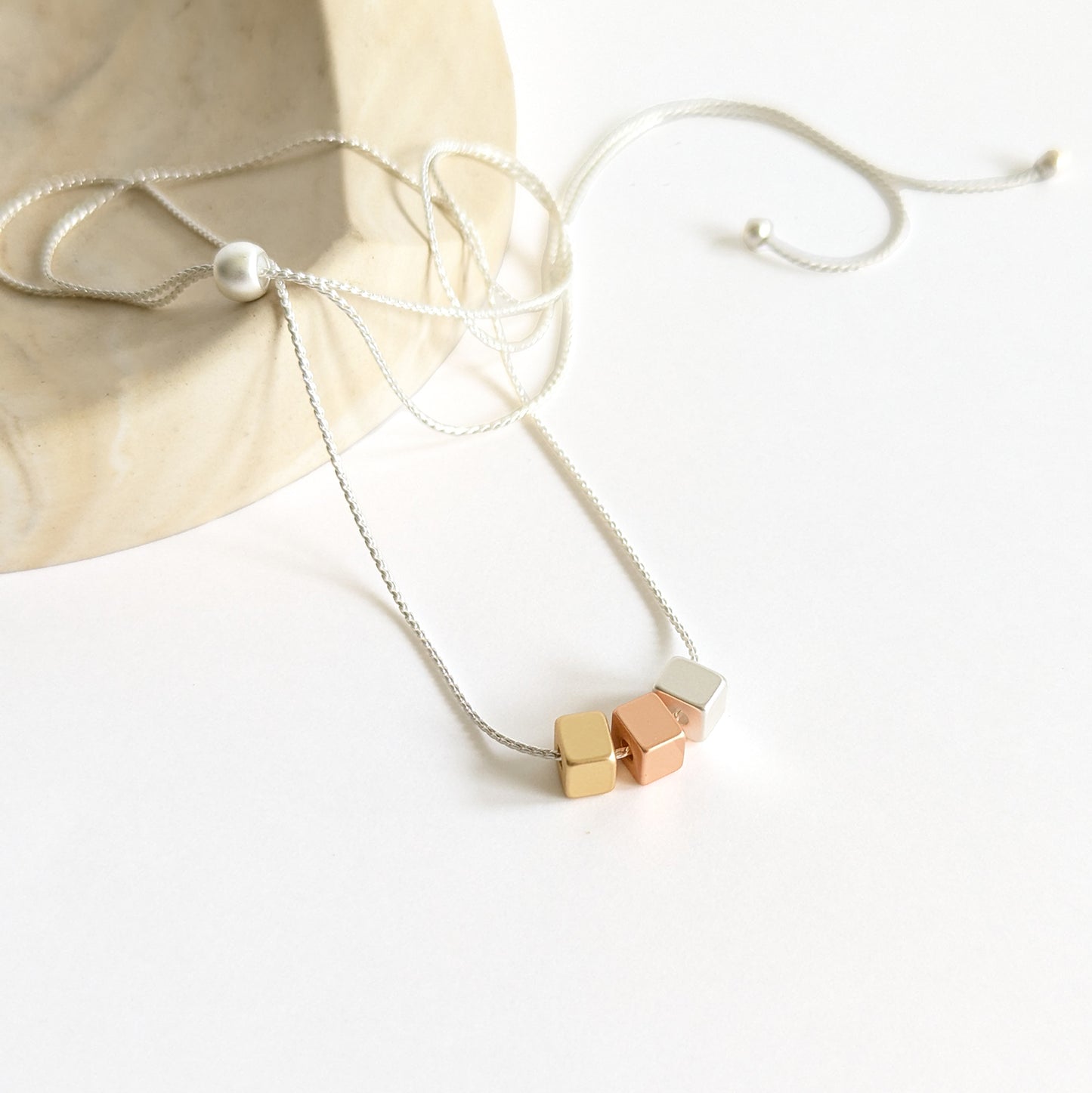 Triple Cube Chain Necklace
