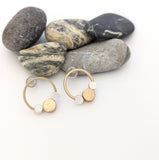 Large Hollow Circle Stud with Dot Feature