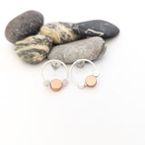 Large Hollow Circle Stud with Dot Feature