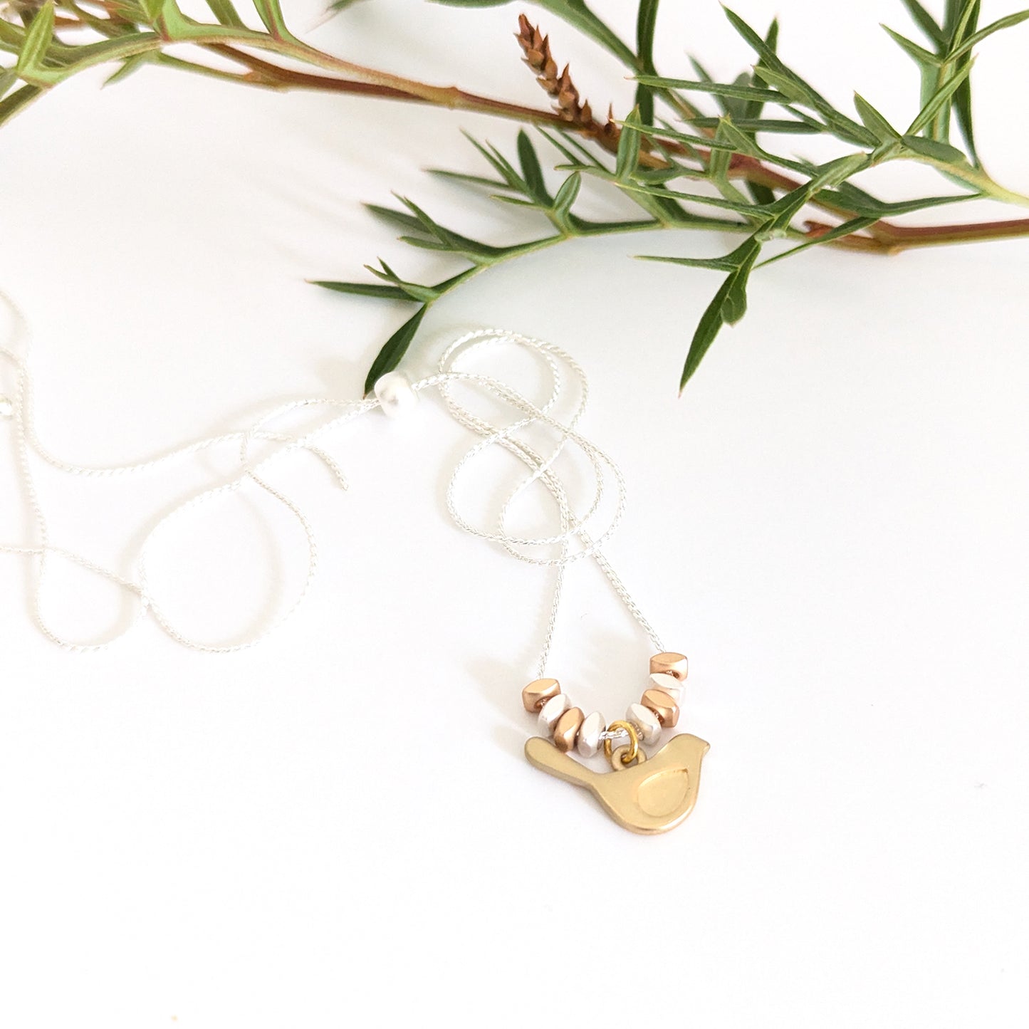 Winged bird chain necklace