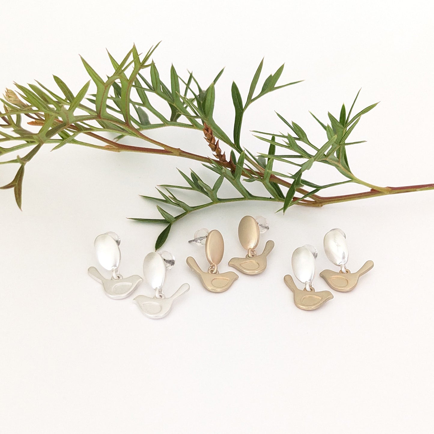 Bird and Oval studs
