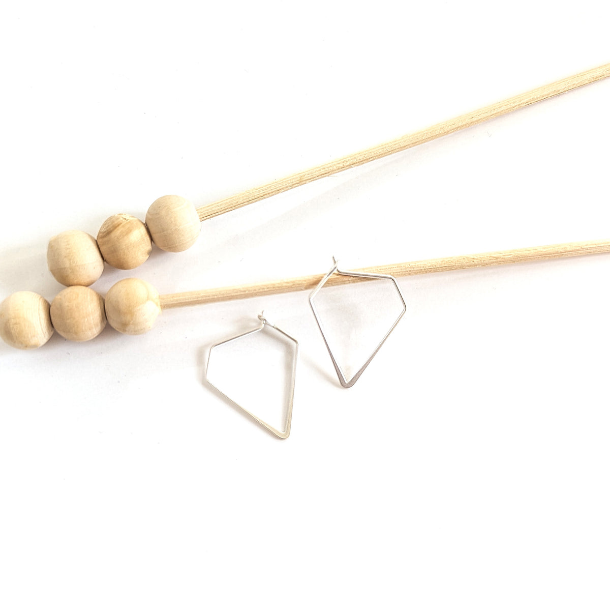 Flat wire earrings