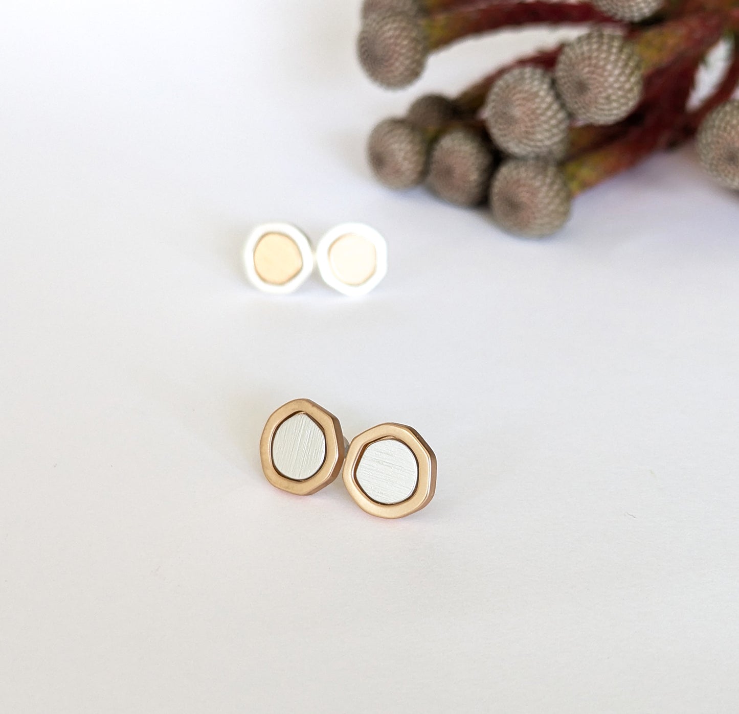 Mixed Coloured Round Studs