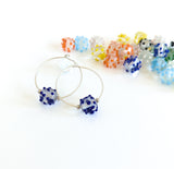 Dotted Glass Hoop Earrings