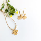 Wide Daisy chunky Hook Earrings