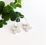 Clover Flower Hoop Earrings