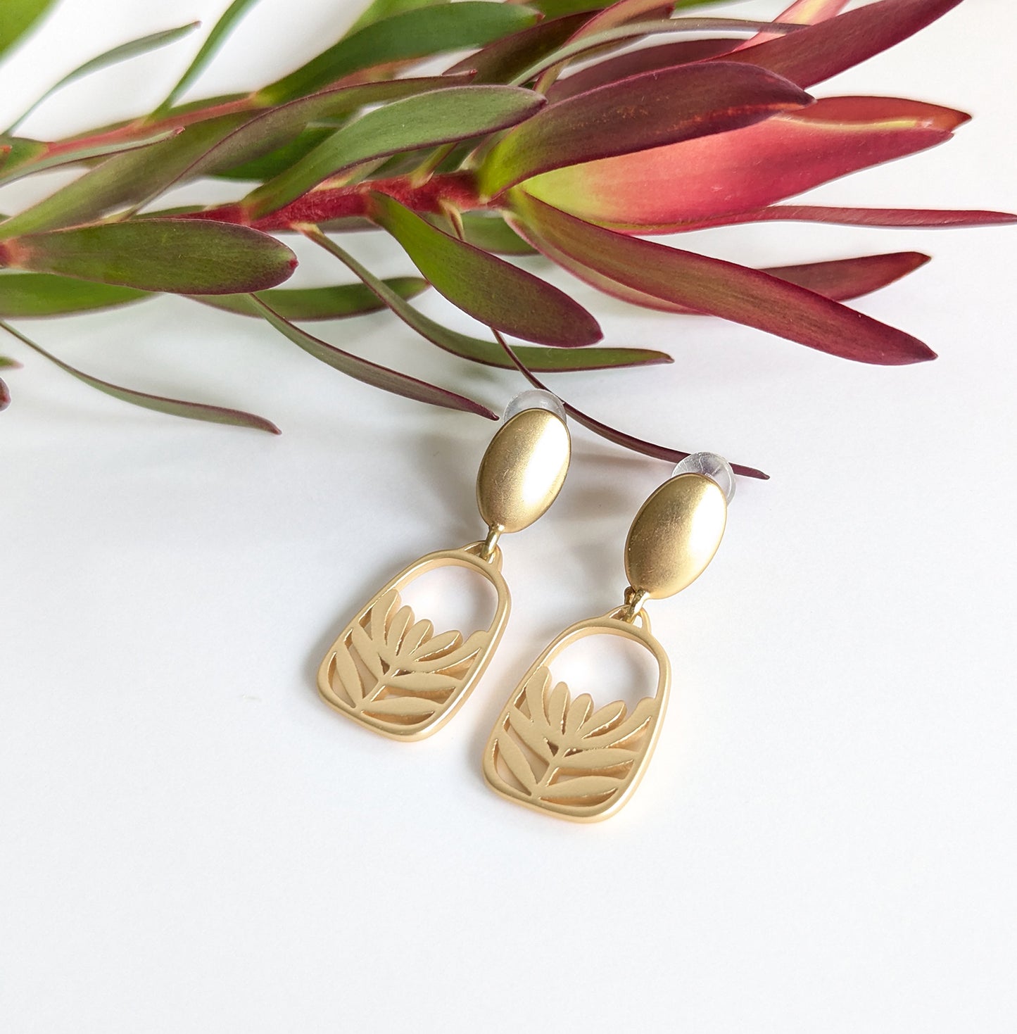 Leucadendron oval stud