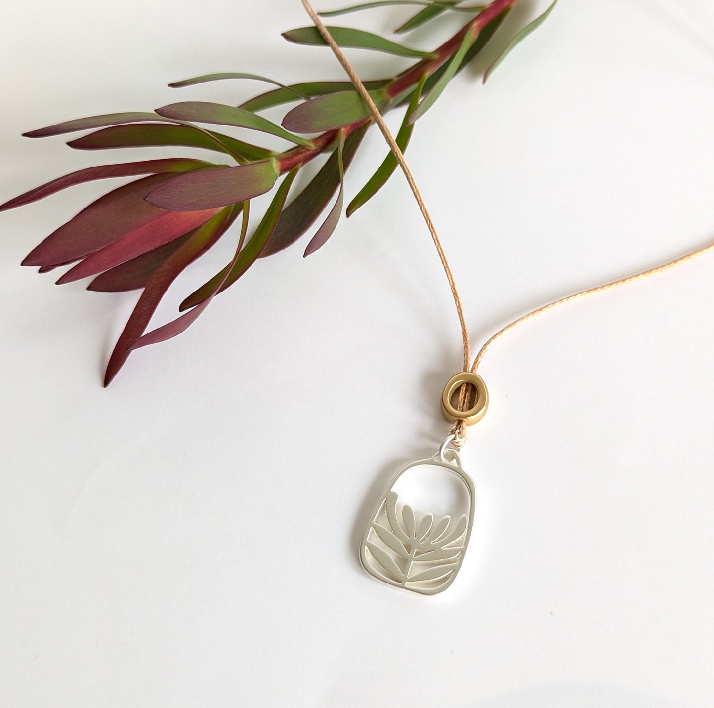 Leucadendron cord necklace