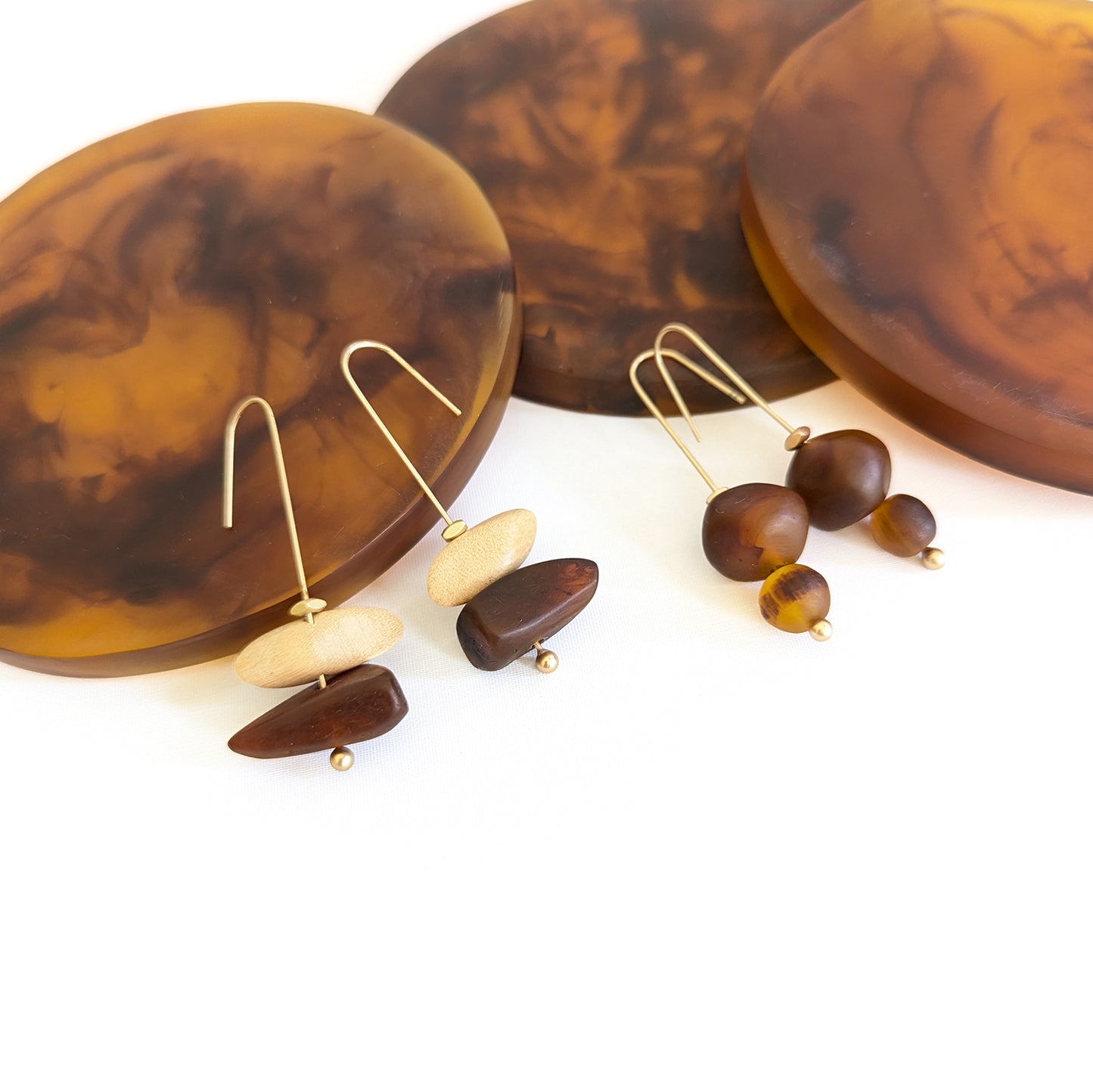 Wood n Tortoise Shell Bead Hooks