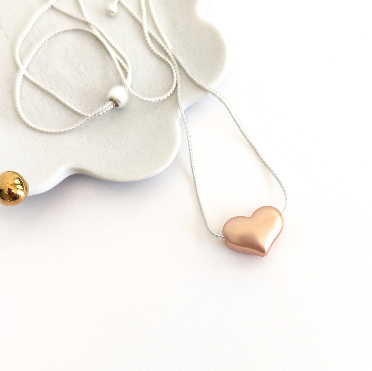 Rounded Heart Chain Necklace
