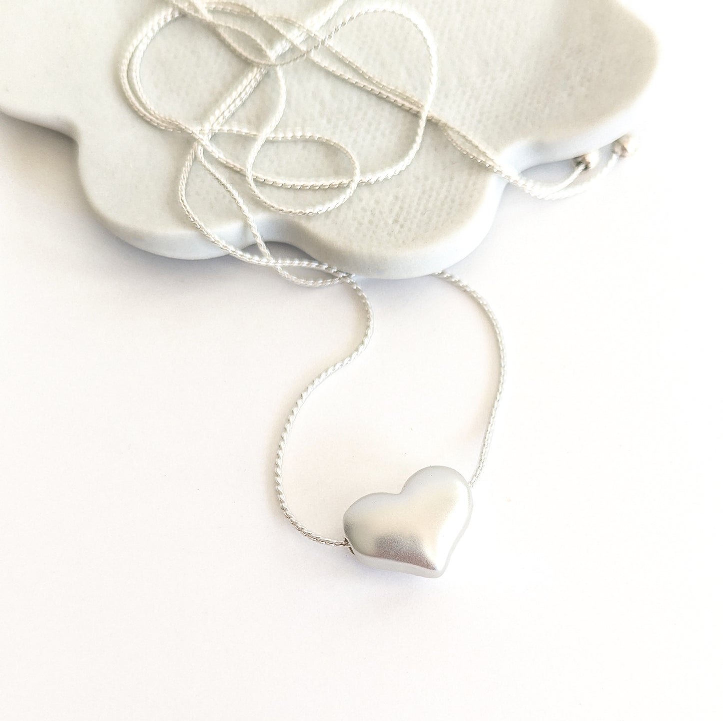 Rounded Heart Chain Necklace