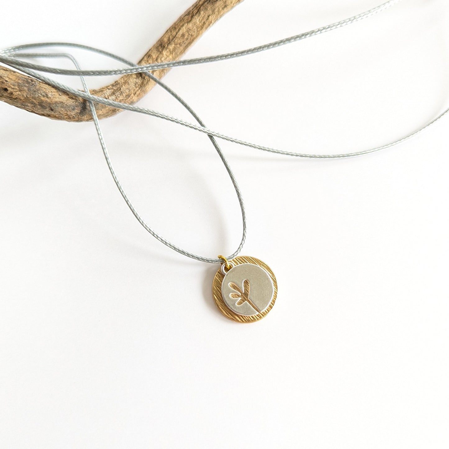 Seedling disc & scratch disc cord necklace