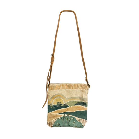 Rising Cross Body Linen Bag