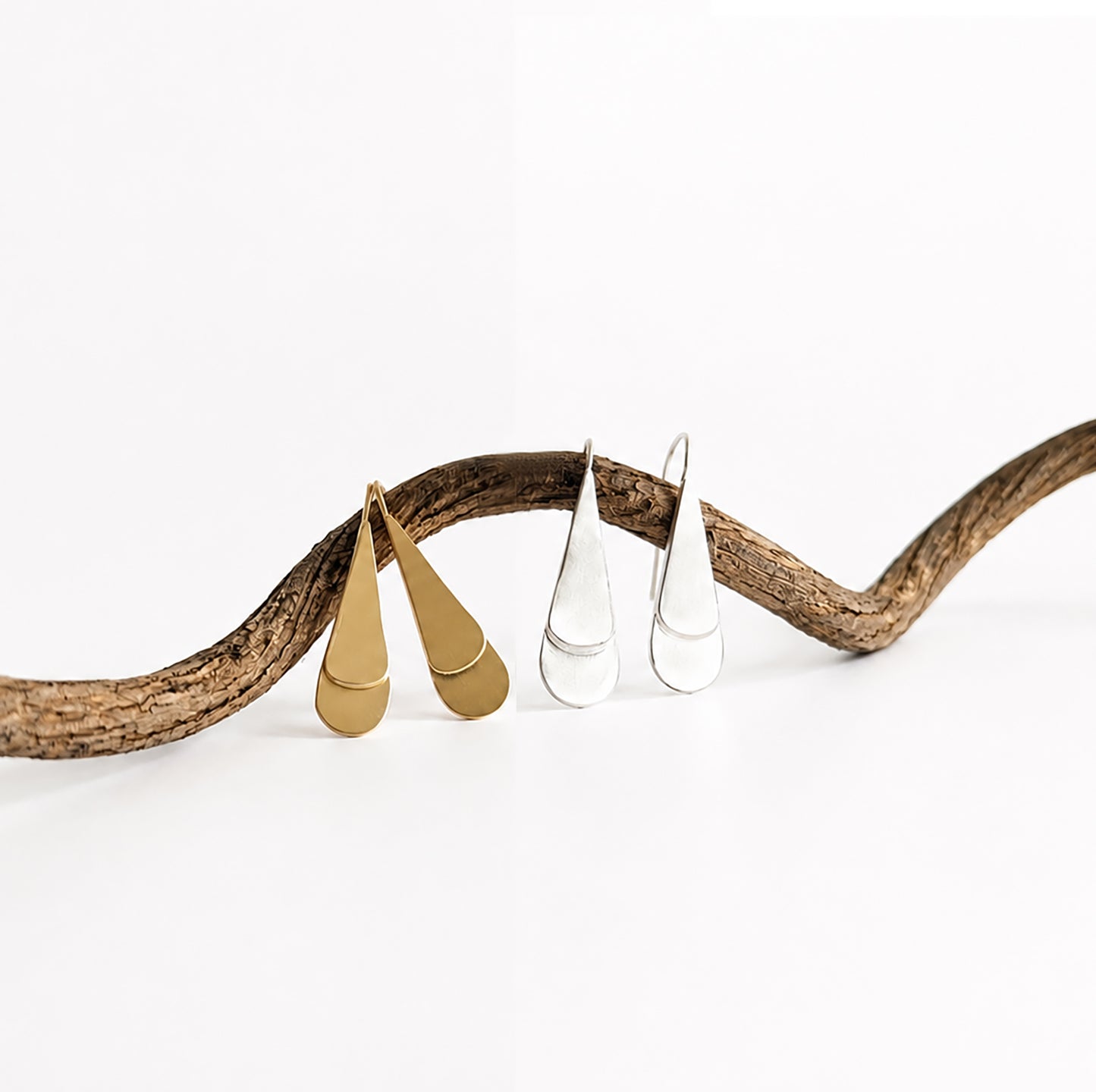 Layered hook earrings