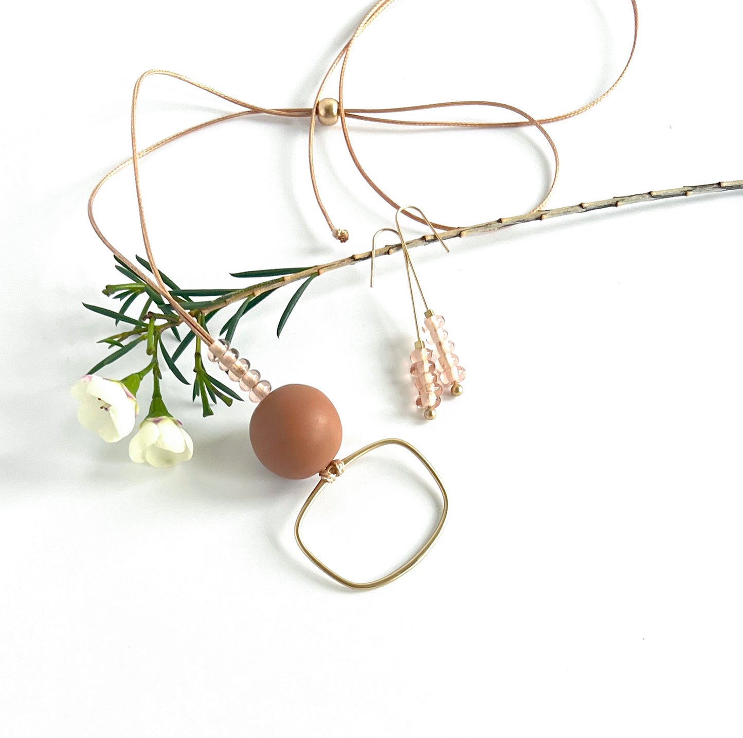 Small Transparent Glass + Resin Ball Necklaces