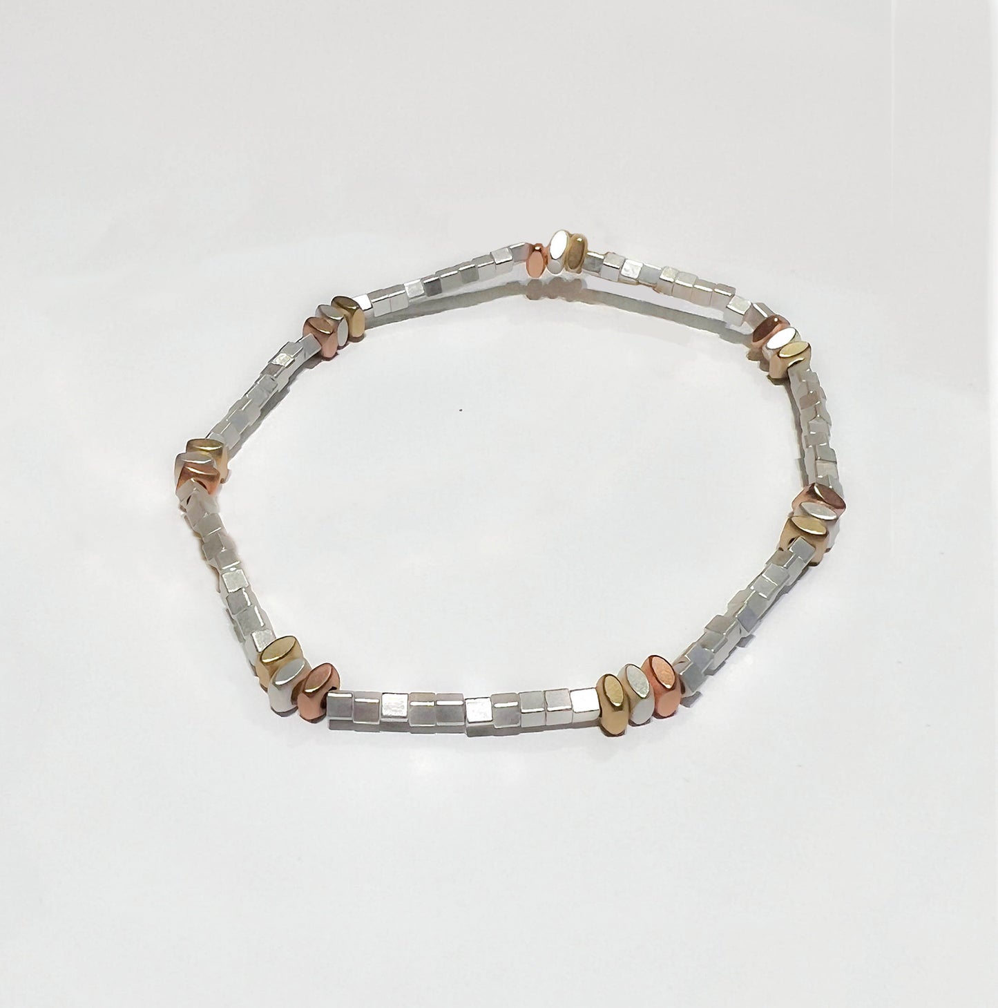 Square and Spacer bead bracelets