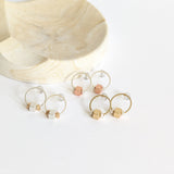 Circle Stud  and Square Bead Feature and Spacer Beads