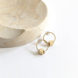 Circle Stud  and Square Bead Feature and Spacer Beads