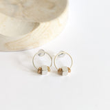 Circle Stud  and Square Bead Feature and Spacer Beads