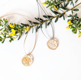 Retro Flower Flat Ring Necklace