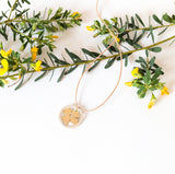 Retro Flower Flat Ring Necklace